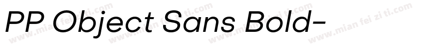 PP Object Sans Bold字体转换